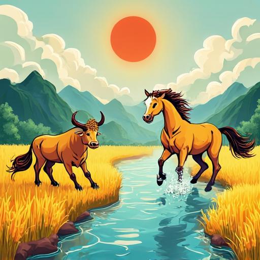 互助合作可得米,走四方实力雄厚打一生肖,作答解读