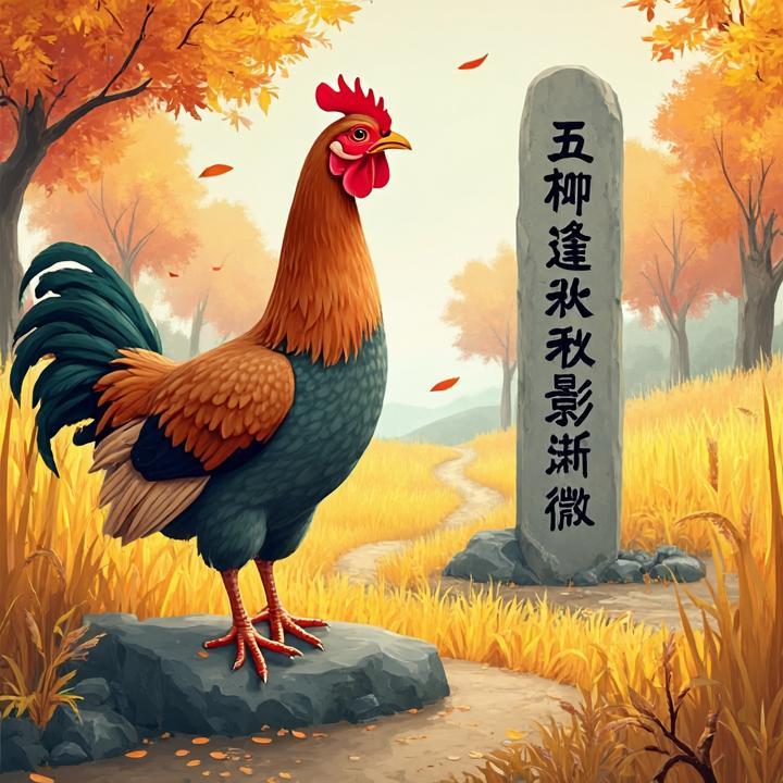 五柳逢秋影渐微是什么生肖，词语解析解读