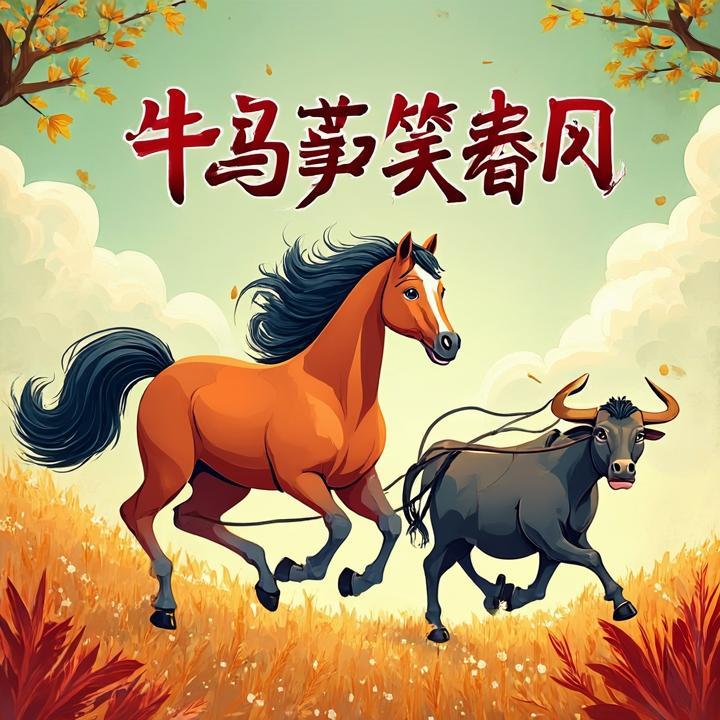 牛马勤劳笑春风是什么生肖，词语解答解释