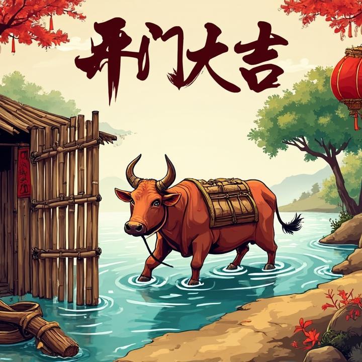 竹门当水岸横槎打一个生肖动物，仔细解释落实