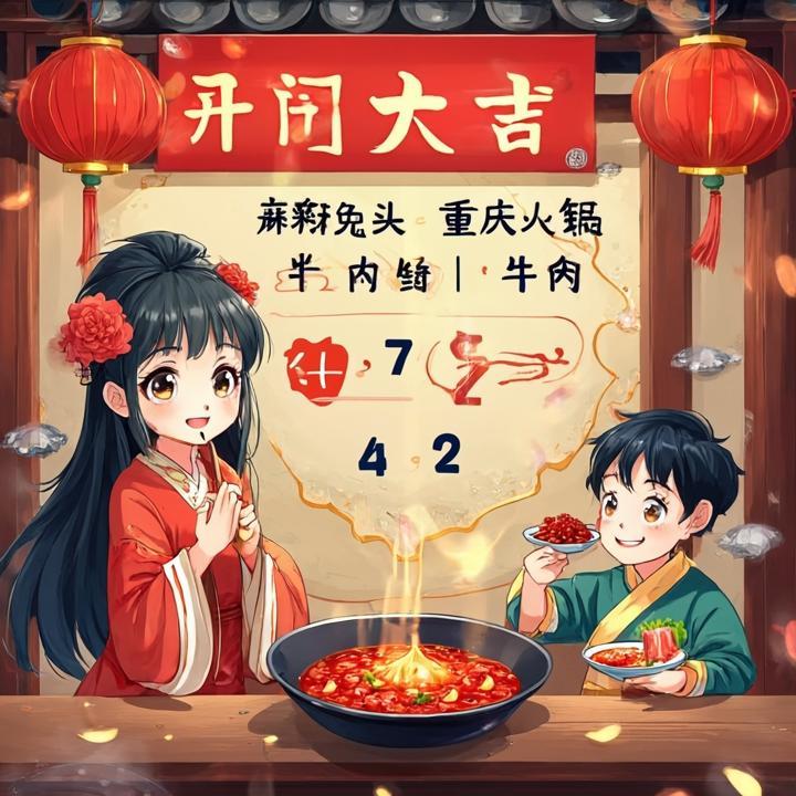麻辣兔头，重庆火锅，牛肉一份打一生肖数字，完整解读说明