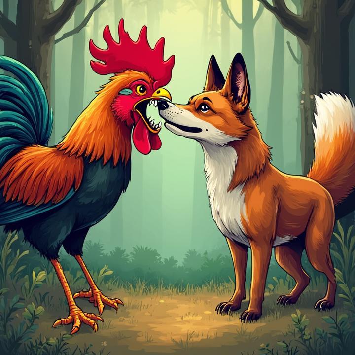 公鸡长牙咬狐狸打一生肖，刚刚解答解释