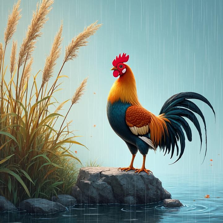 获港东旁板子矶，秋高日见雨霏霏打一个正确生肖，作答解释