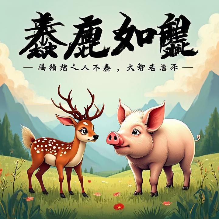 蠢如鹿豕指什么生肖，权威解释诗意
