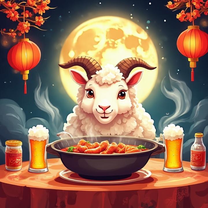 羊蝎子火锅，三瓶啤酒打一生肖，作答解释