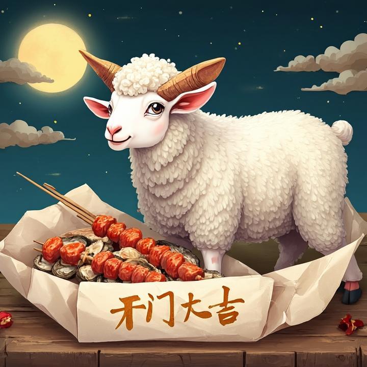 羊肉串30串，烤生蚝10个，打包代表什么生肖，作答解释