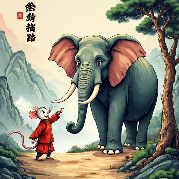 老鼠给大象指路代表什么生肖，重点解读解析
