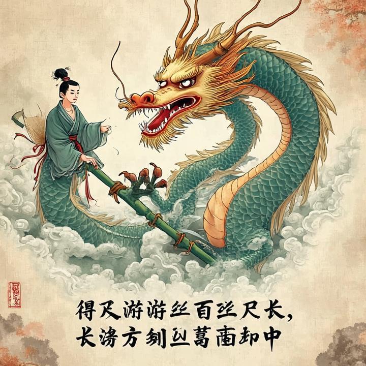 得及游丝百尺长，长房回到葛陂中打一个生肖，马上揭晓