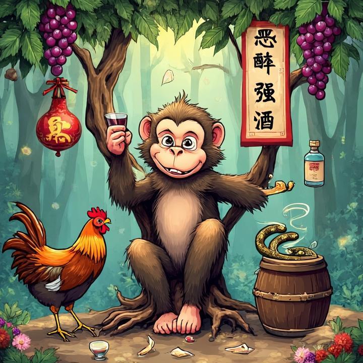 恶醉强酒指什么生肖，精选解析解释