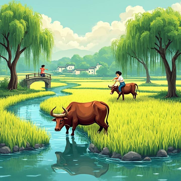 梁洲吹过柳桥风，稻苗平入水云间打一个生肖，精选解释