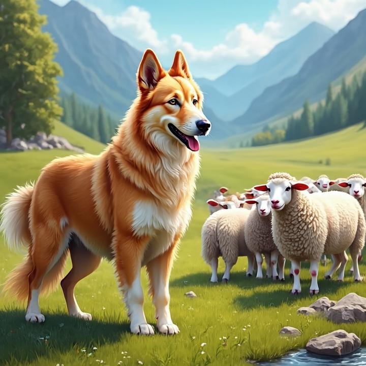 龙头老大在家闲 一马当前牧羊犬打一个准确的生肖，词语诠释解释