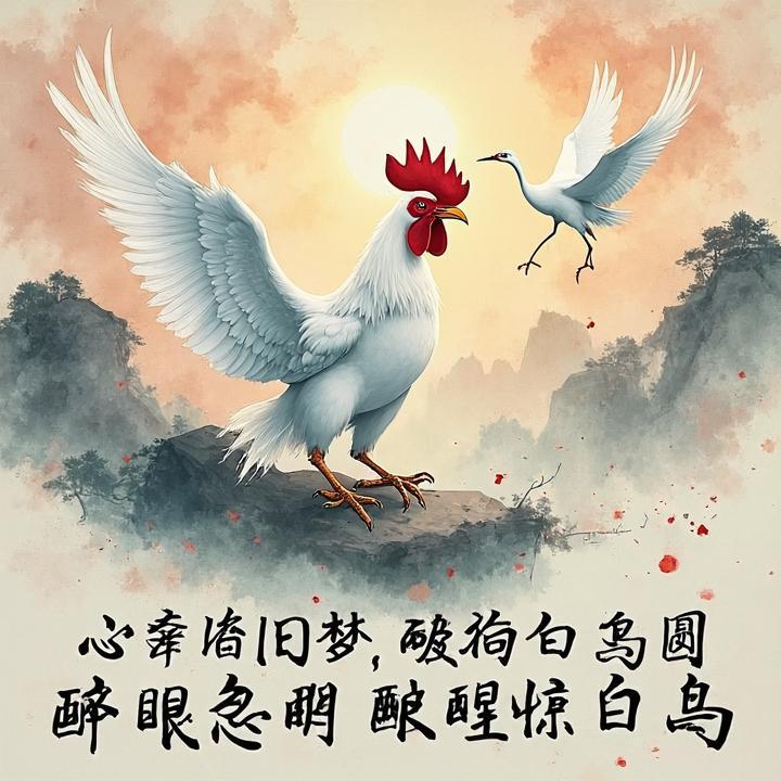 心牵旧梦，破觚为圆。醉眼忽醒惊白鸟打一个生肖，答案解析解释