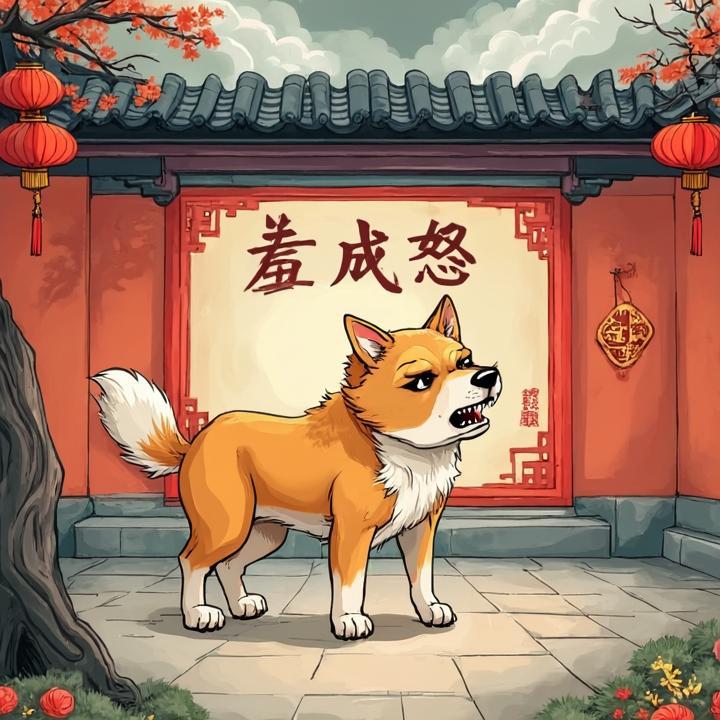 恼羞成怒打一生肖，重点解释