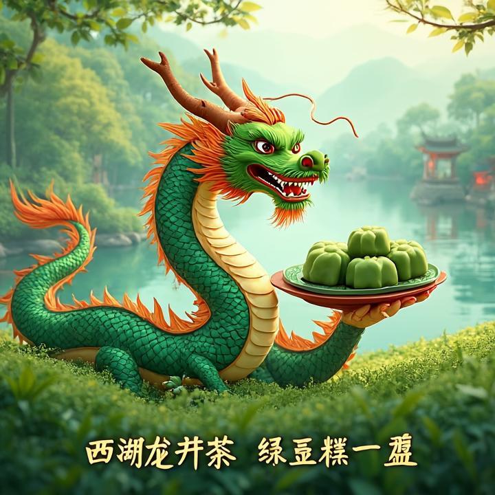 西湖龙井茶，绿豆糕一盘打一个生肖，标准答案解答落实