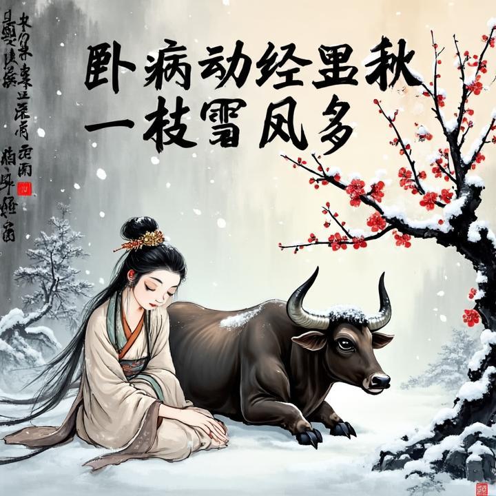 佳人卧病动经秋，一枝雪里多风措打一生肖，逻辑清晰解析