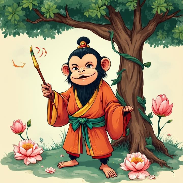 贵人指点笔颜开，树上花开三二朵打一生肖，作答解释解析